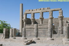 temple with Hathor pillars