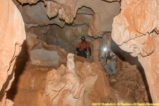 Paul and guide in cave
