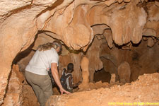 Charlotte and guide in cave