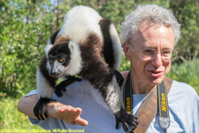 Paul with ruffed lemur