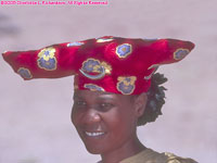 Herero woman wearing hat