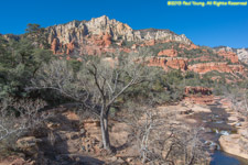 creek and cliffs