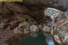 natural bridge and pool