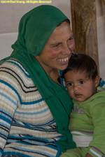 Bedouin woman and toddler