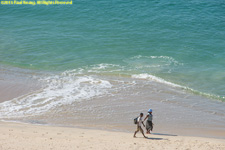 walking on beach