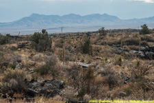 lava flow and mountains