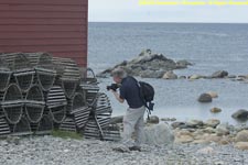 Paul photographing lobster pots