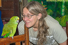 Charlotte and parrot