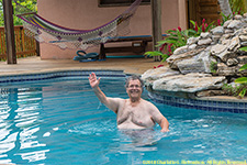 Dennis in the pool
