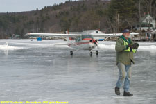 small plane taxiing in