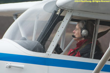 Charlotte in the cockpit