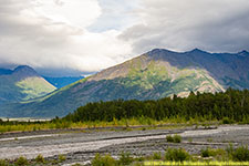 gravel bars in river