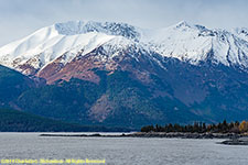 snow on mountains